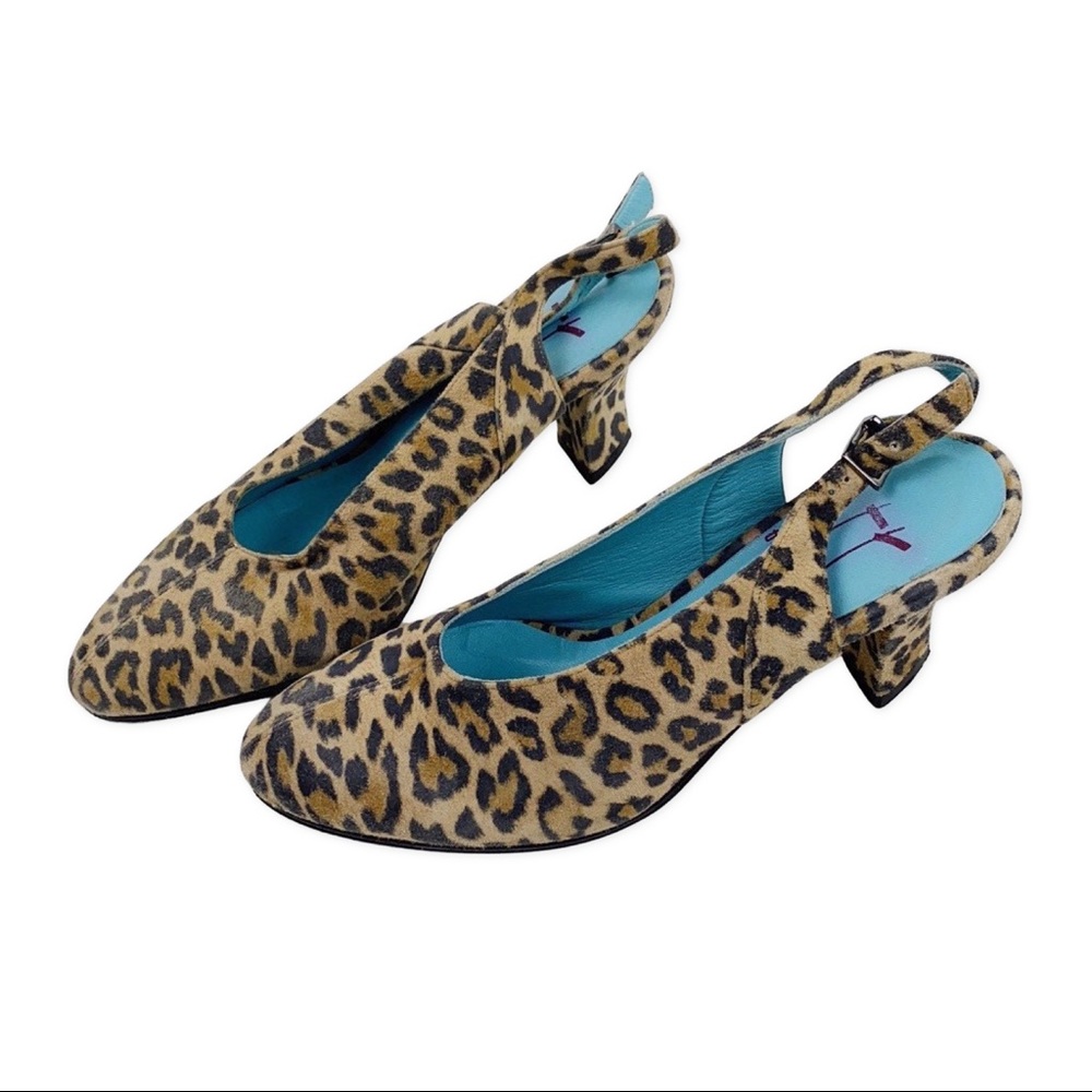 Thierry Rabotin suede leopard sling backs 5